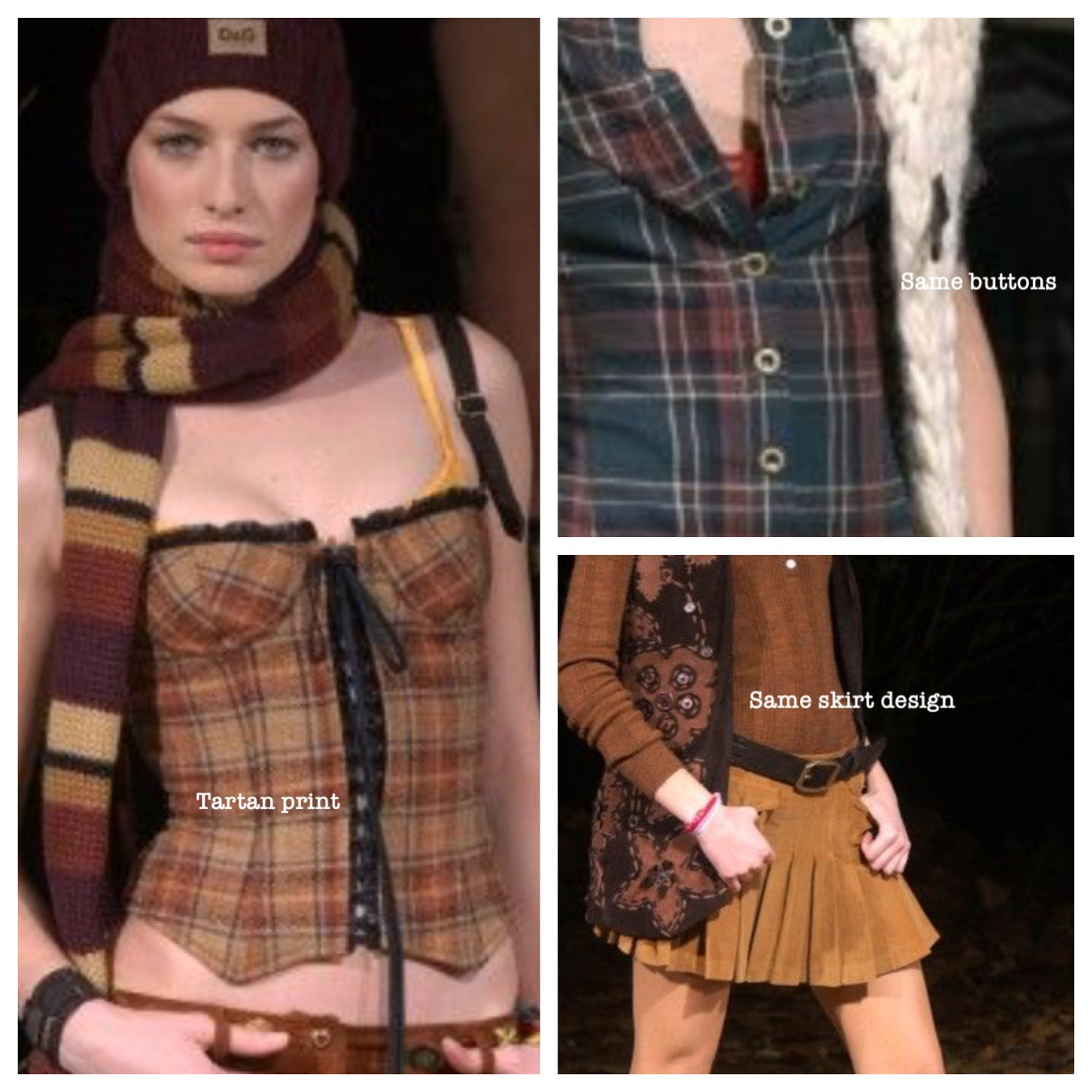 D&G F/W 2002 Tartan Corset Set - documented
