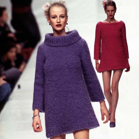 Anna Molinari 1996 mohair wool sweater dress – runway