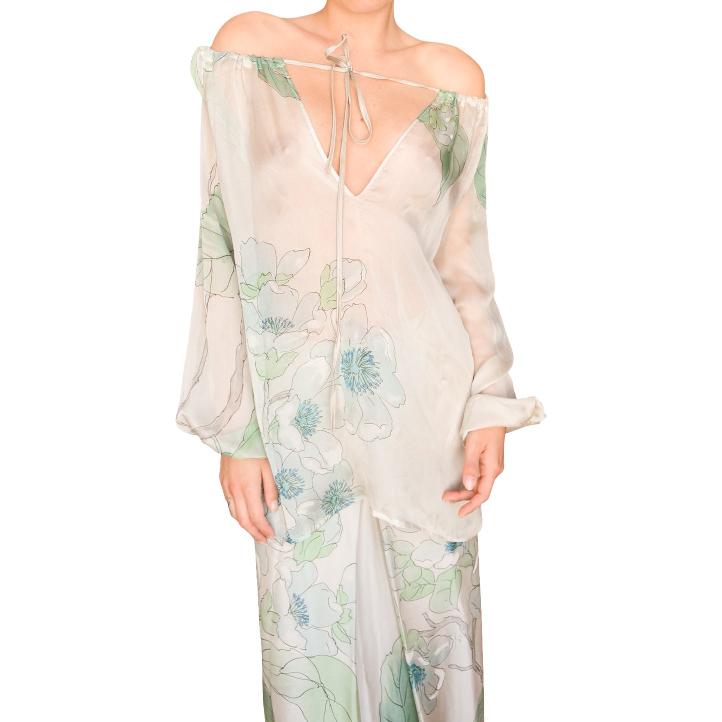 Gianfranco Ferre 2000s rare silk set