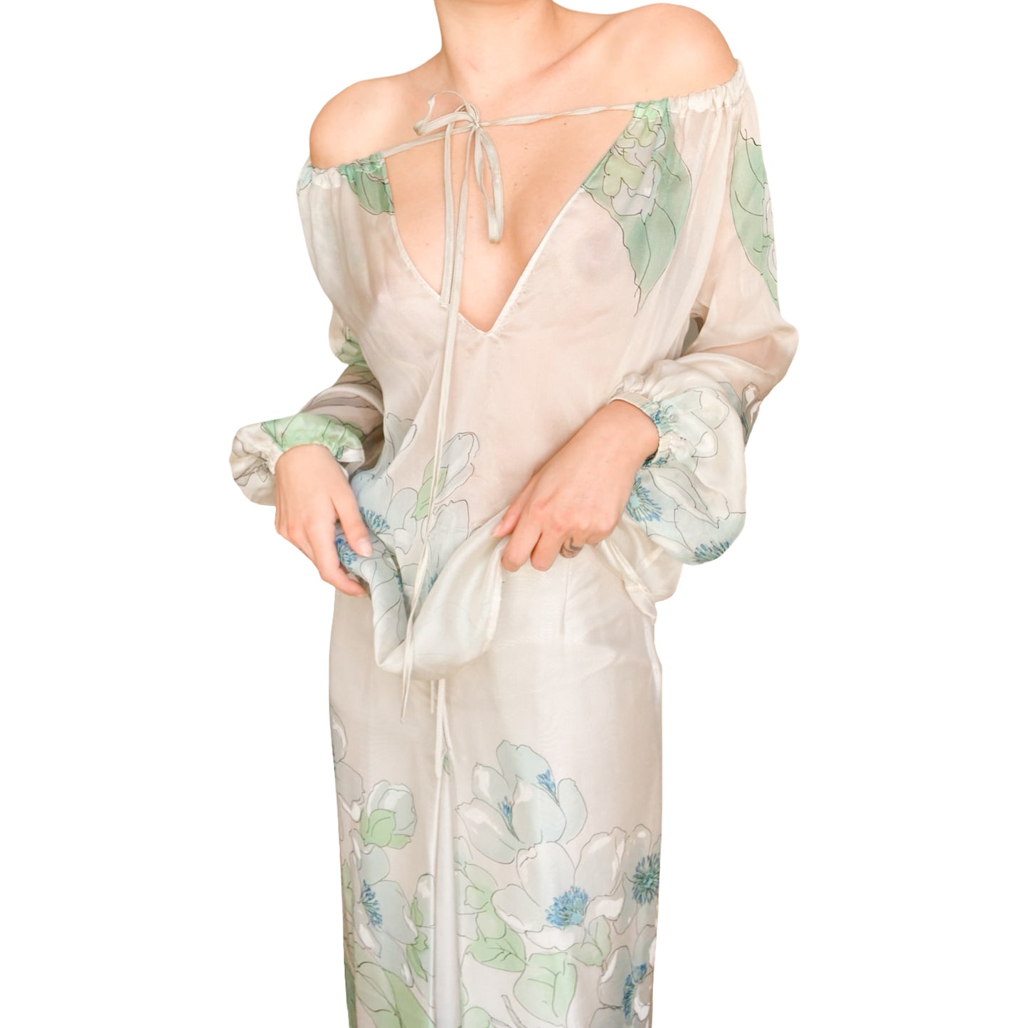 Gianfranco Ferre 2000s rare silk set