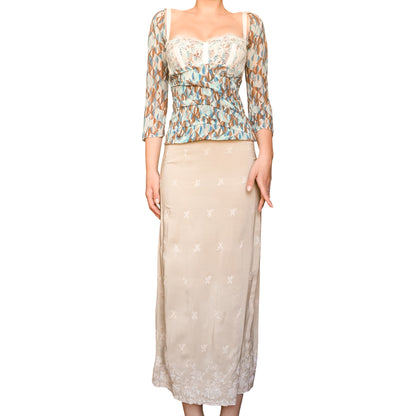 Alberta Ferretti 90s silk skirt