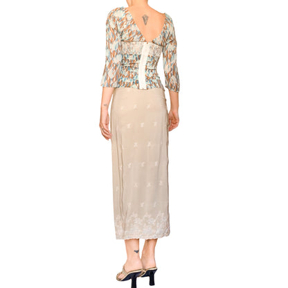 Alberta Ferretti 90s silk skirt