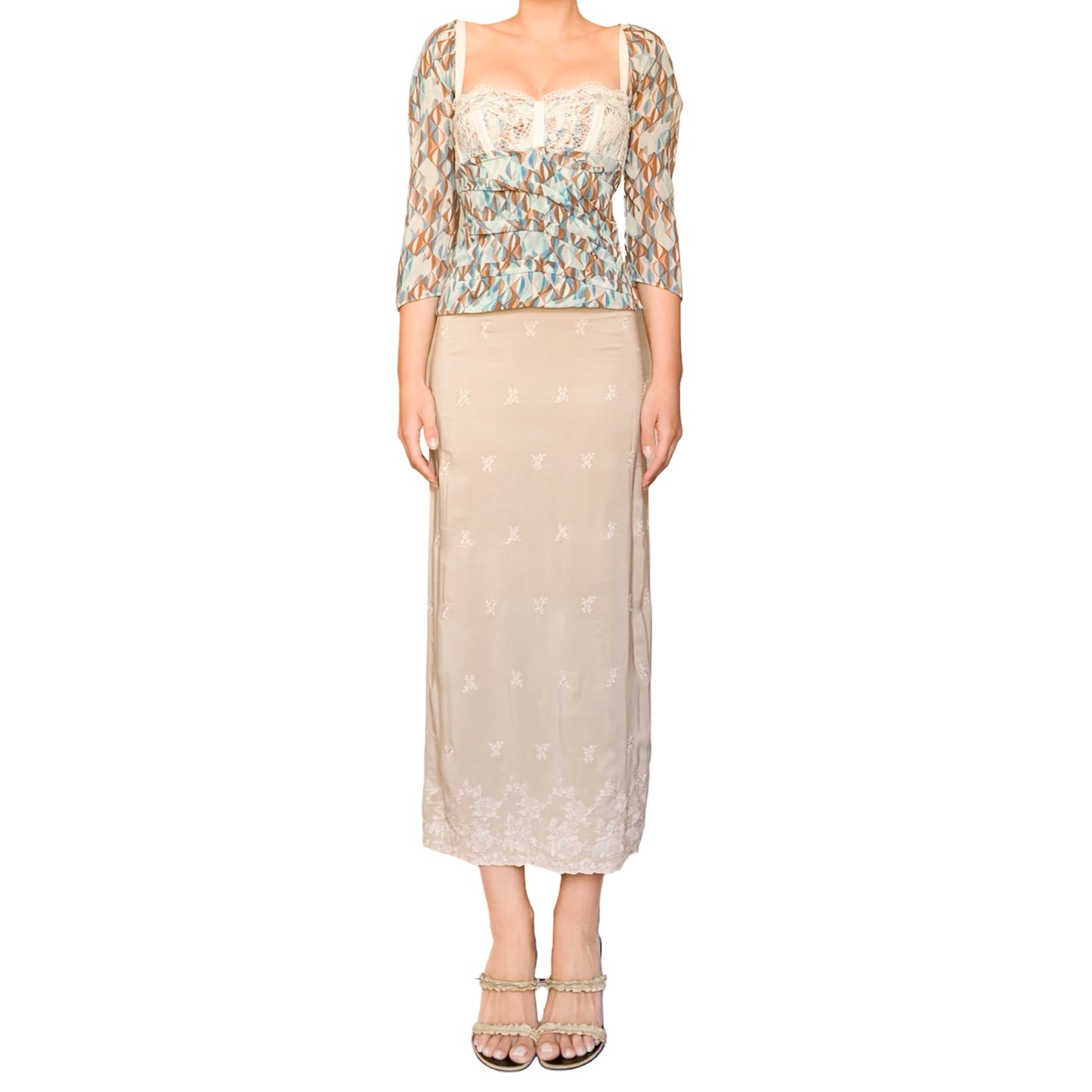 Alberta Ferretti 90s silk skirt