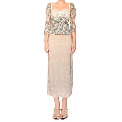 Alberta Ferretti 90s silk skirt