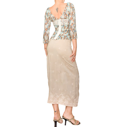 Alberta Ferretti 90s silk skirt