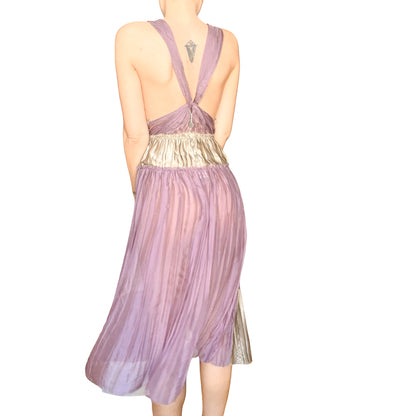 Alberta Ferretti 2006 lilac silk dress - runway / campaign