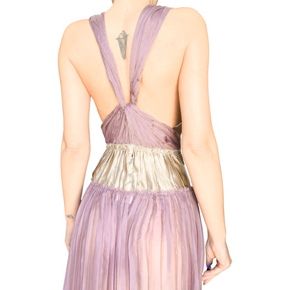 Alberta Ferretti 2006 lilac silk dress - runway / campaign