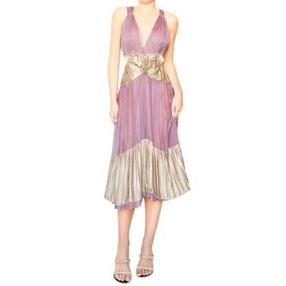 Alberta Ferretti 2006 lilac silk dress - runway / campaign