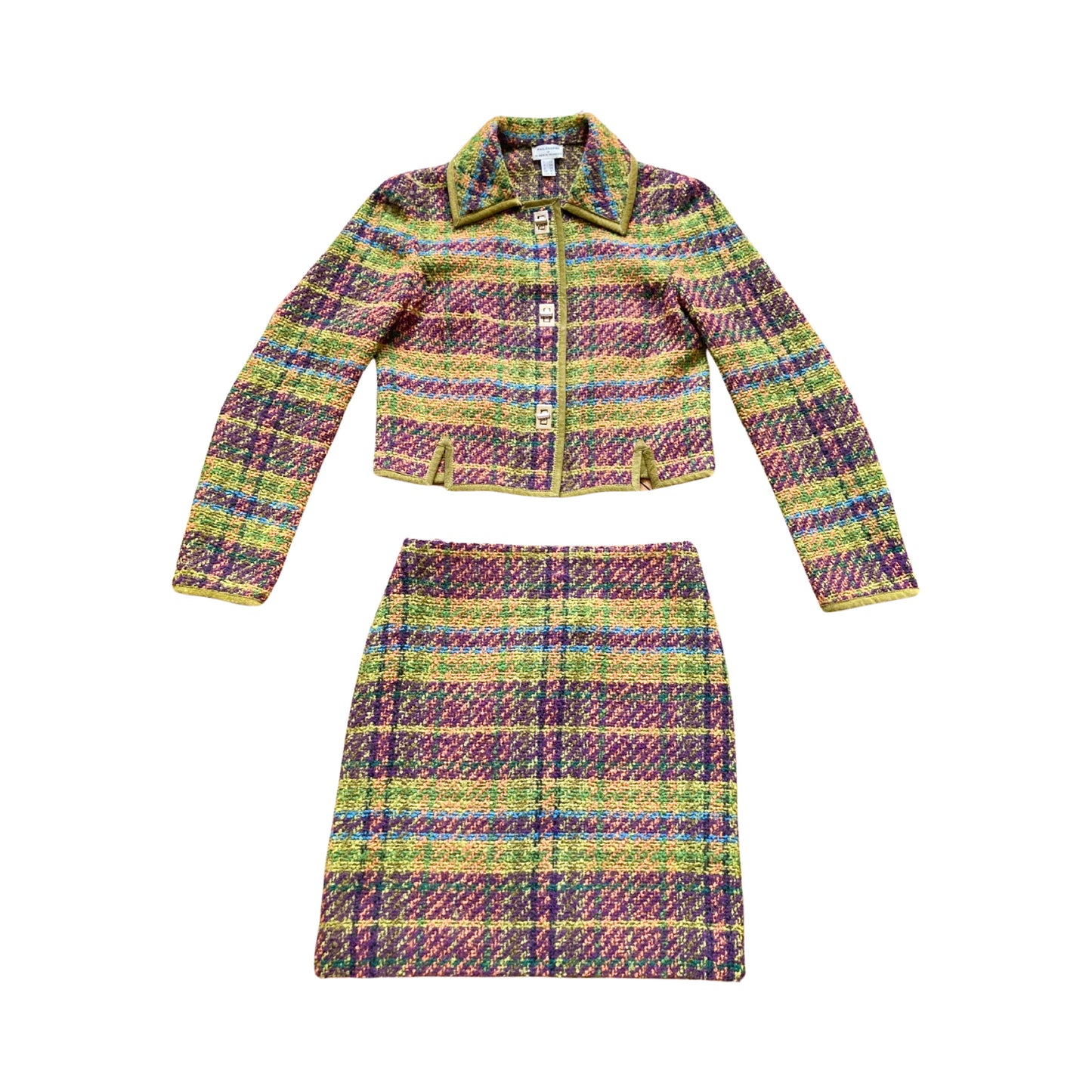 Alberta Ferretti F/W 2001 runway tartan wool set