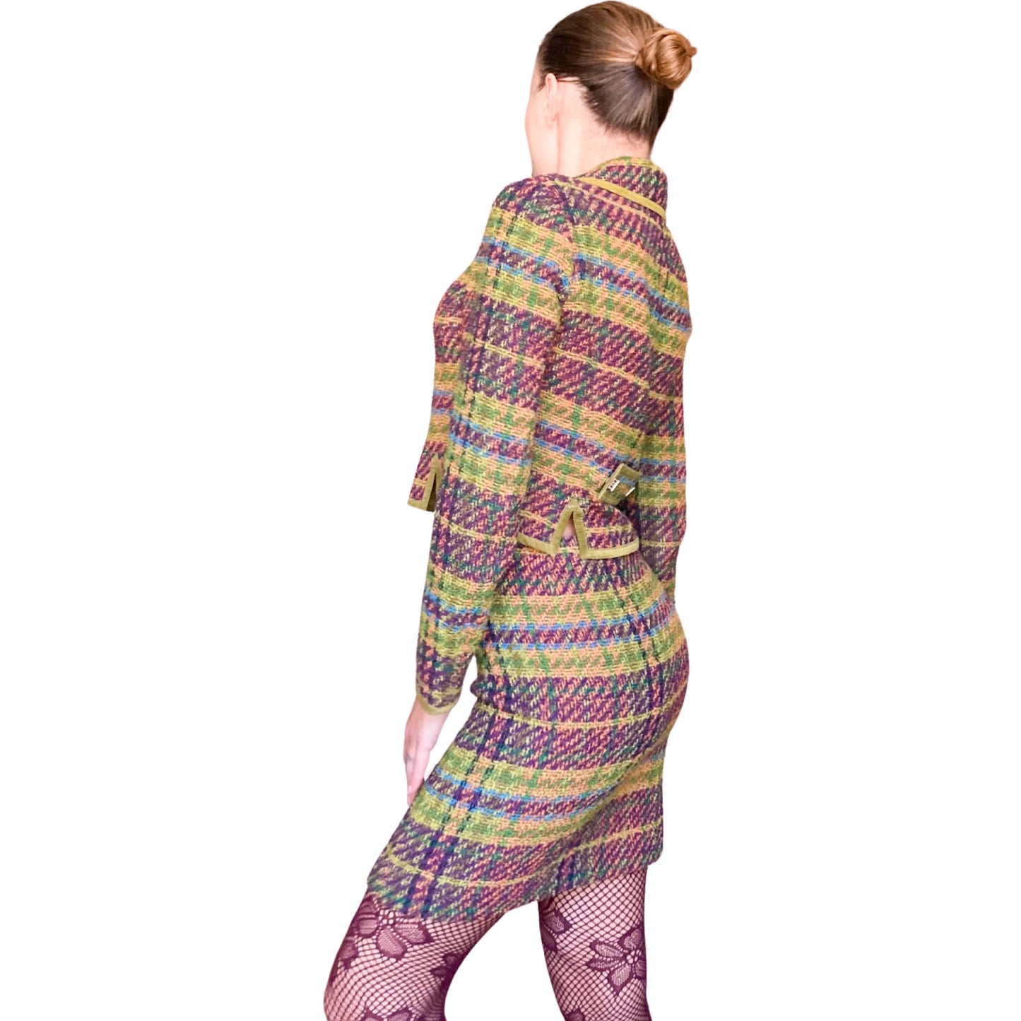 Alberta Ferretti F/W 2001 runway tartan wool set