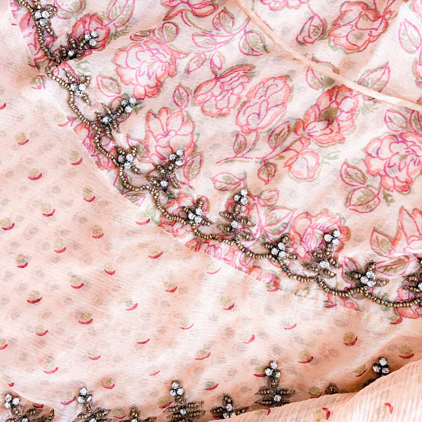 Italian Designer VTG silk crystal skirt