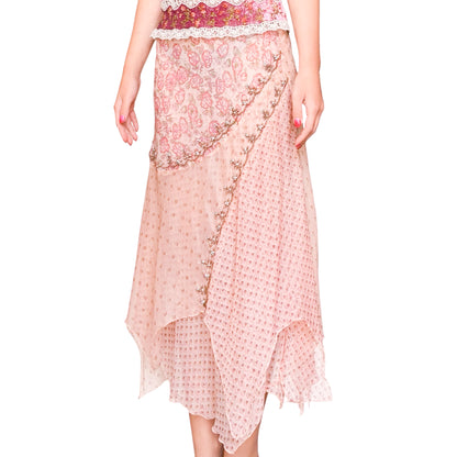 Italian Designer VTG silk crystal skirt