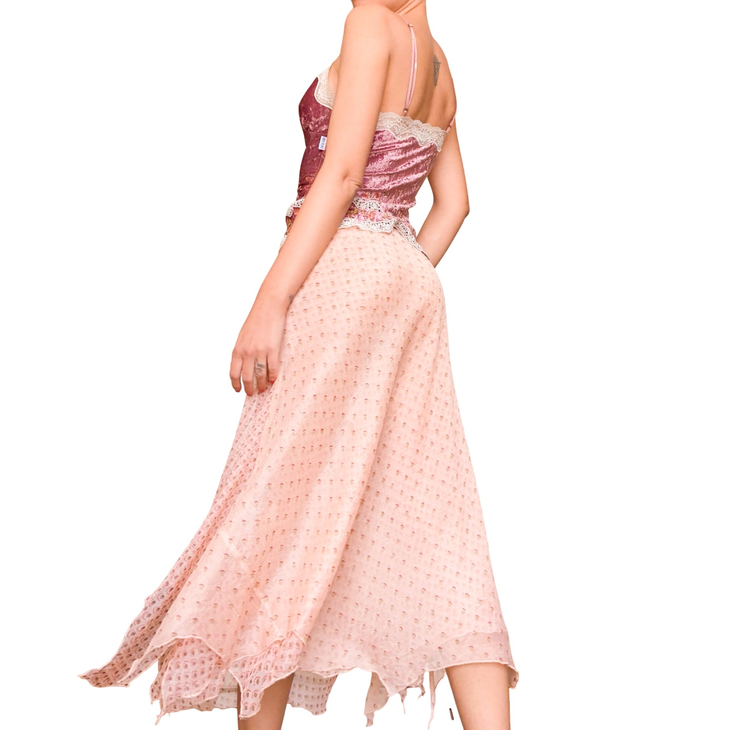 Italian Designer VTG silk crystal skirt