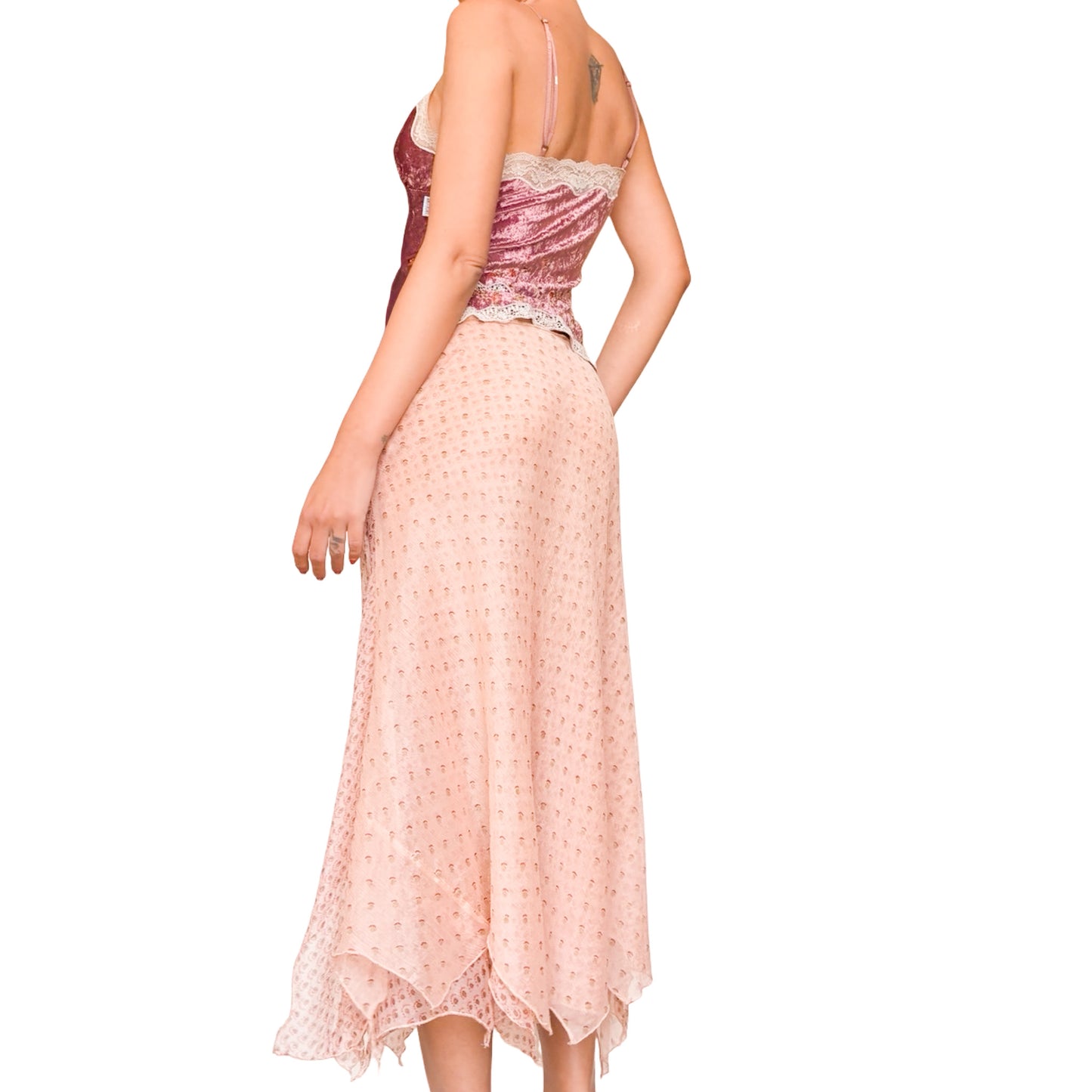 Italian Designer VTG silk crystal skirt