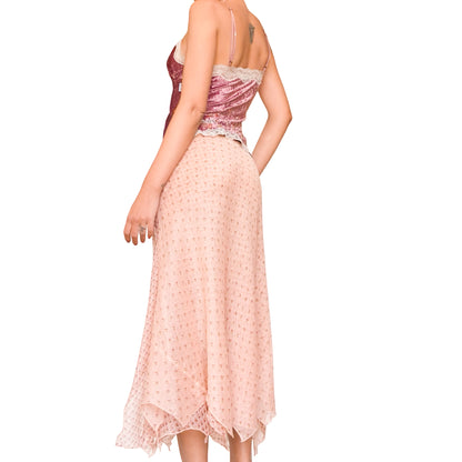 Italian Designer VTG silk crystal skirt