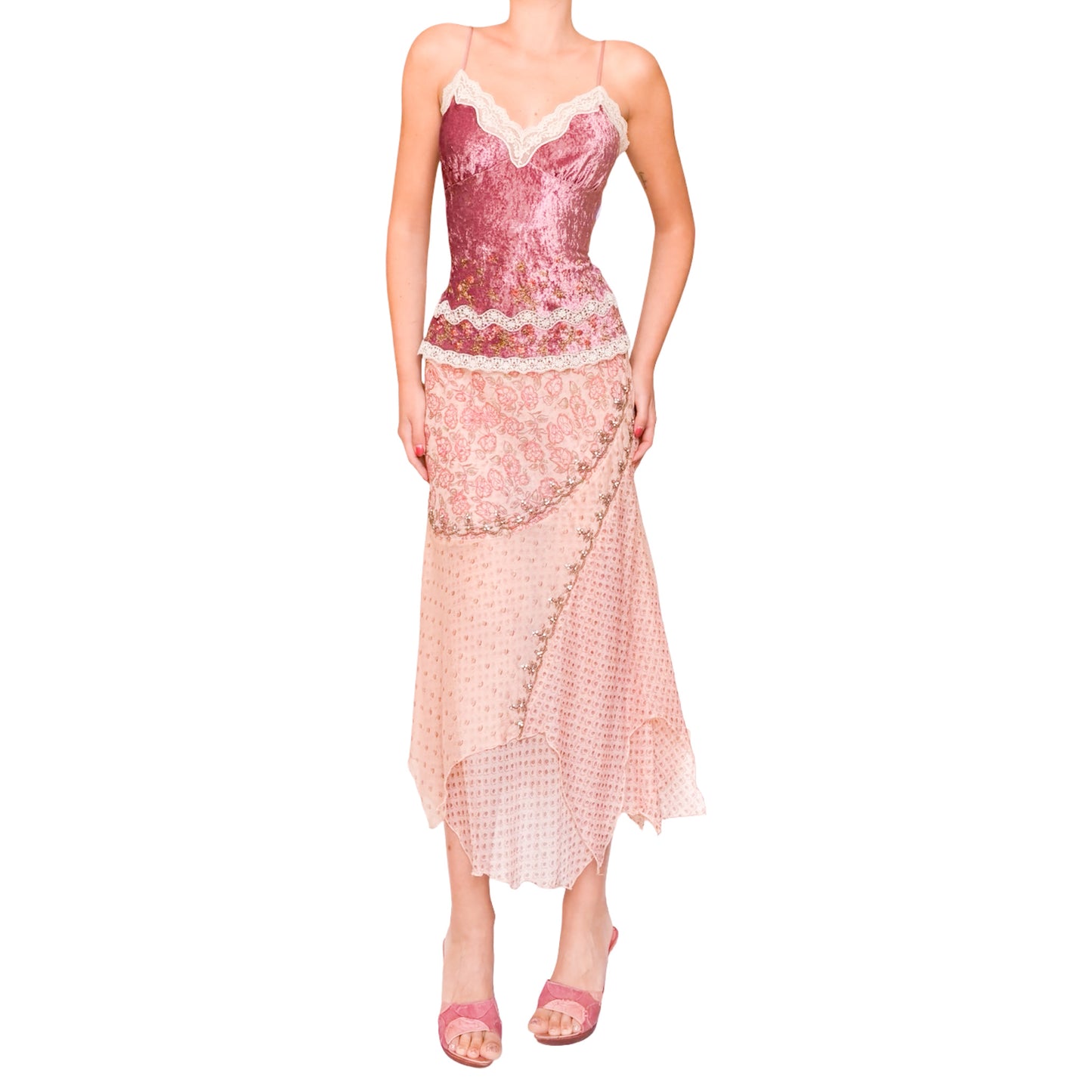 Italian Designer VTG silk crystal skirt