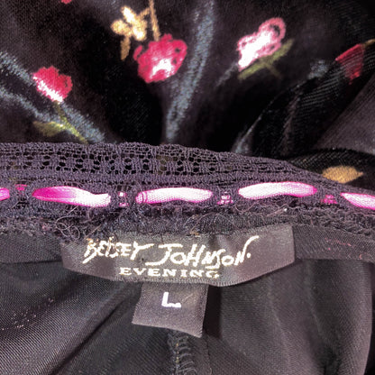 Betsey Johnson F/W 2000 velvet floral dress