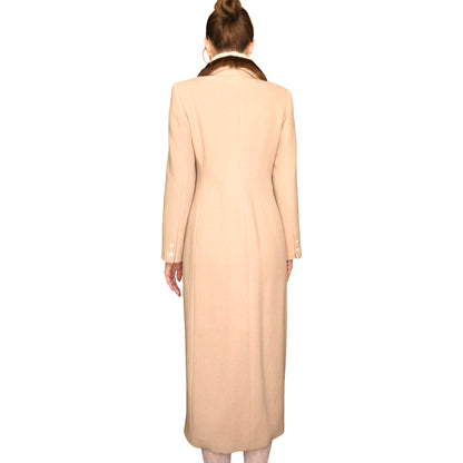 Blumarine 1999 wool & mink coat - runway