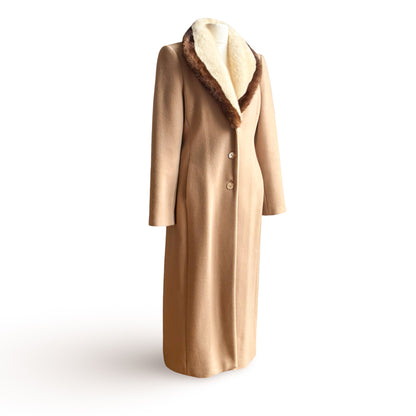 Blumarine 1999 wool & mink coat - runway