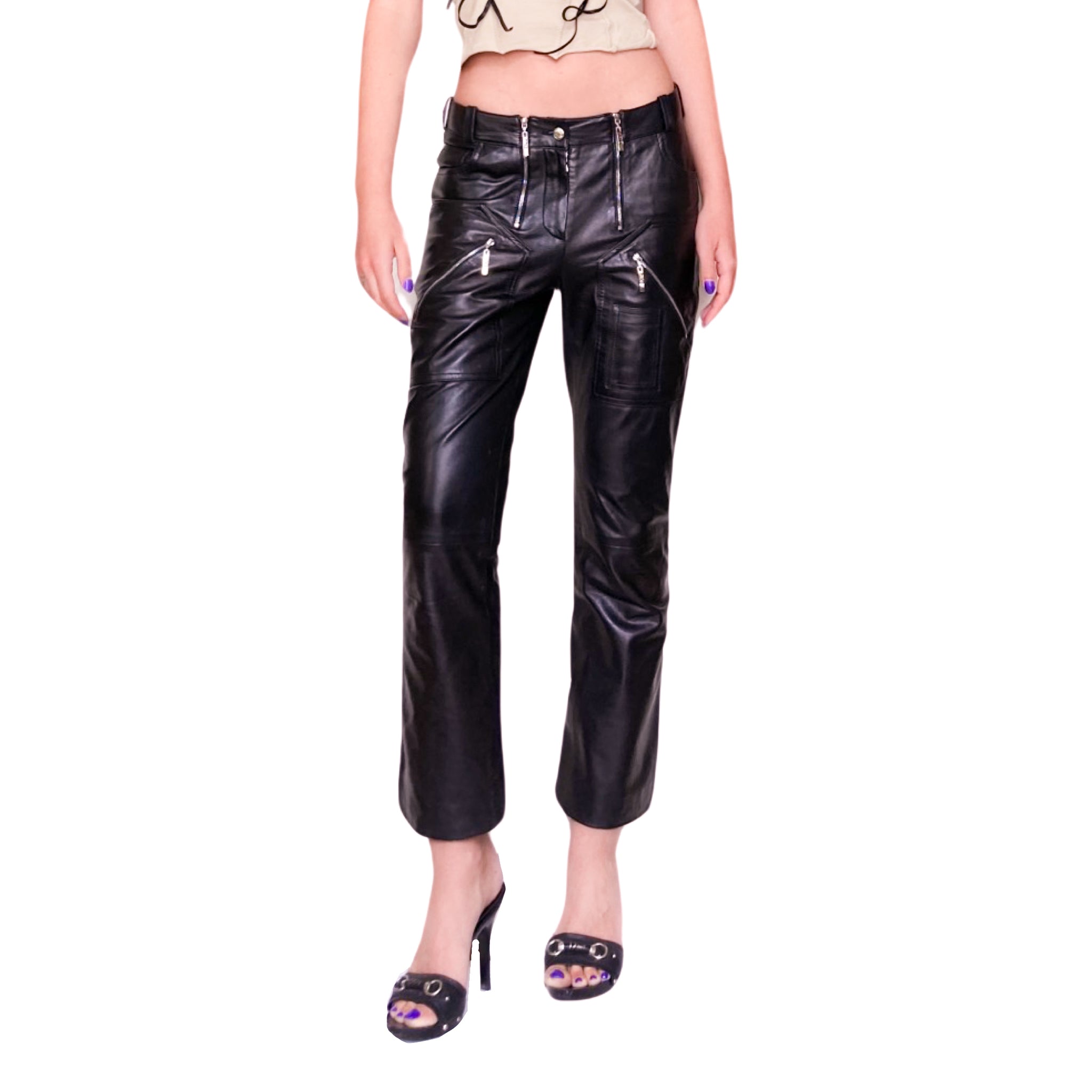 Christian Dior ( by John Galliano ) S/S 2004 hardcore leather pants