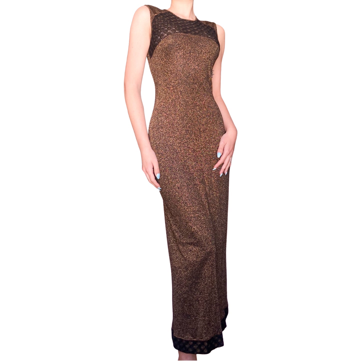 Christian LaCroix 1990's maxi copper dress