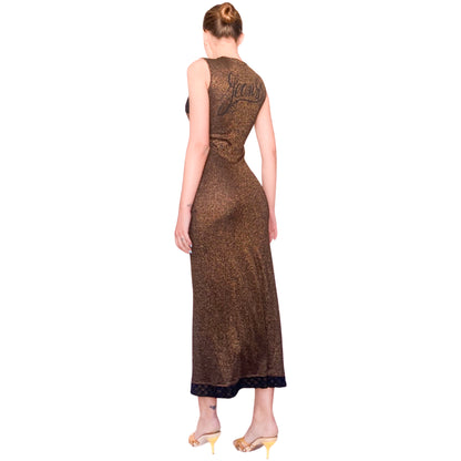 Christian LaCroix 1990's maxi copper dress