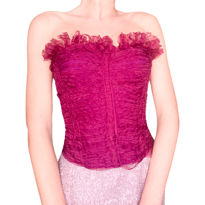 La Perla 2000's silk boned bustier