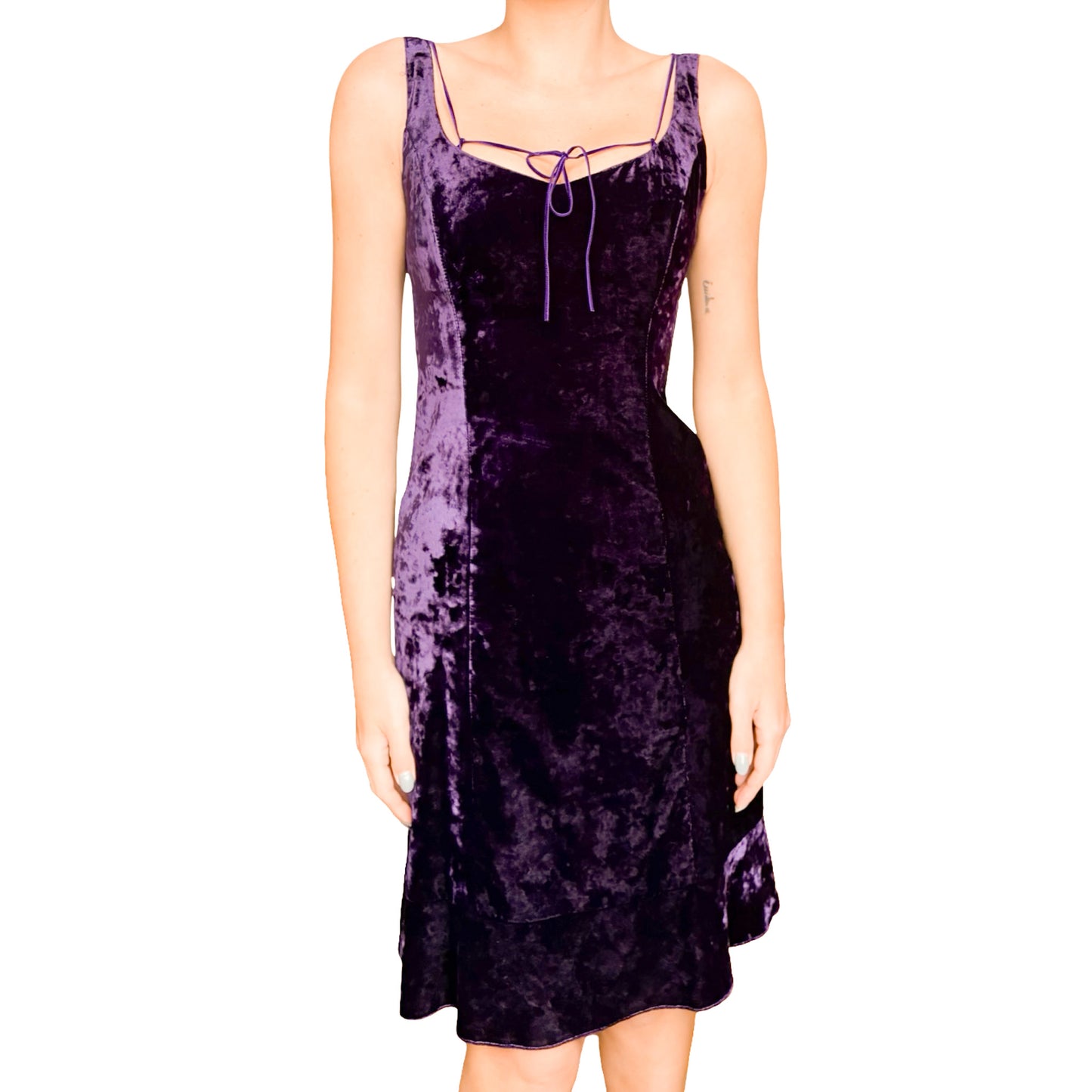 Corinne Sarrut VTG velvet fitted dress