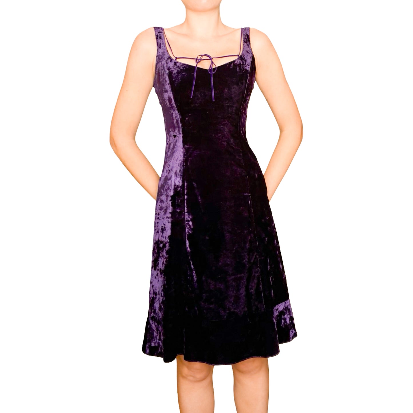 Corinne Sarrut VTG velvet fitted dress