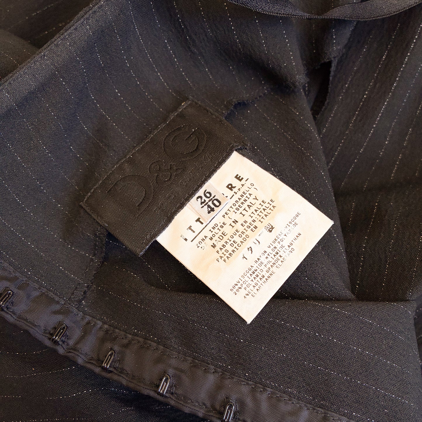 D&G Fall 1998 pinstripe formal dress