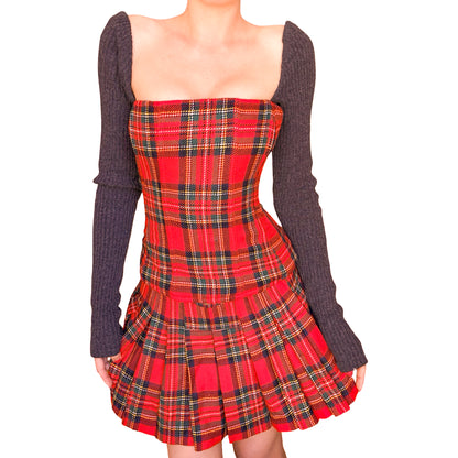 D&G F/W 2002 Tartan Corset Set - documented