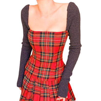 D&G F/W 2002 Tartan Corset Set - documented