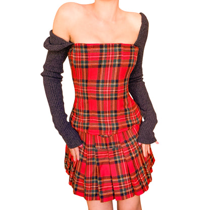 D&G F/W 2002 Tartan Corset Set - documented