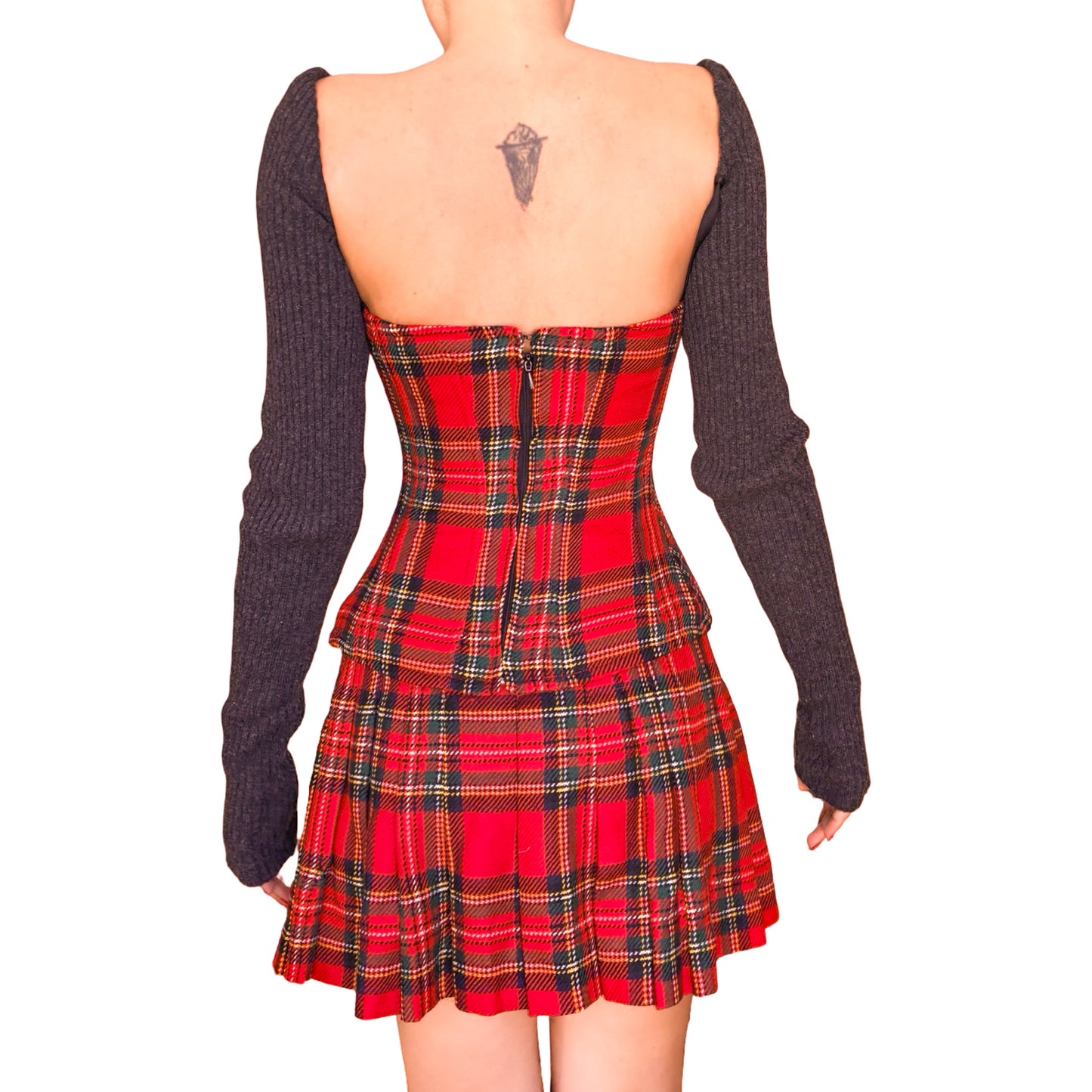 D&G F/W 2002 Tartan Corset Set - documented