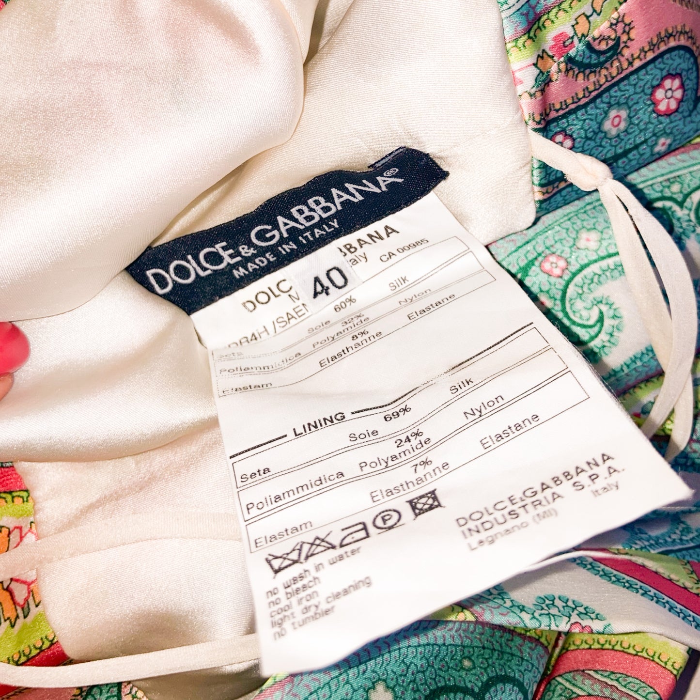 Dolce & Gabbana S/S 2004 paisley silk boned dress