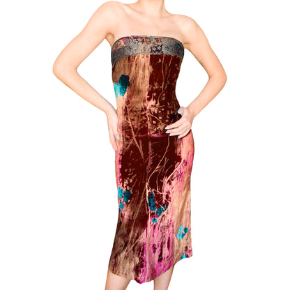 Emanuel Ungaro 1998 silk velvet bustier dress - documented