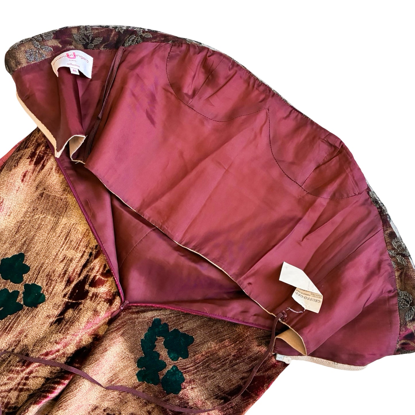 Emanuel Ungaro 1998 silk velvet bustier dress - documented