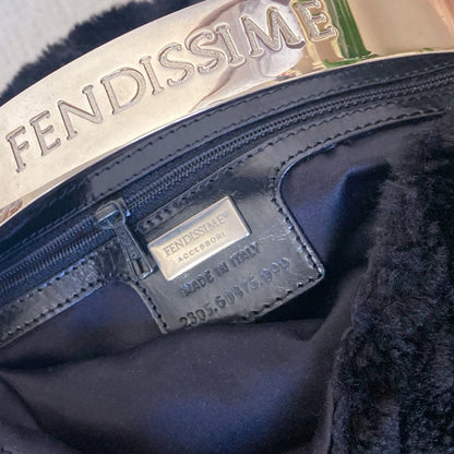 Fendissime 80's rare faux fur handbag