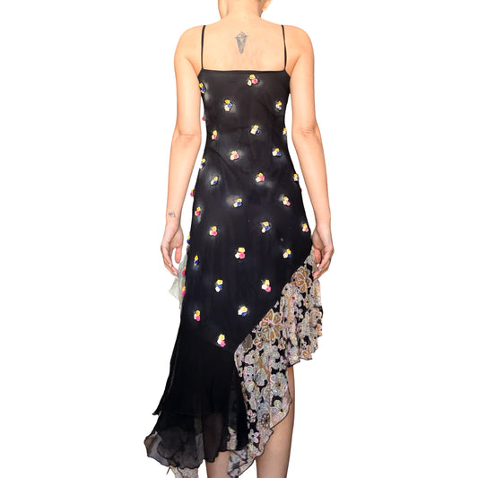 Italian Designer 90s mesh embellished dress