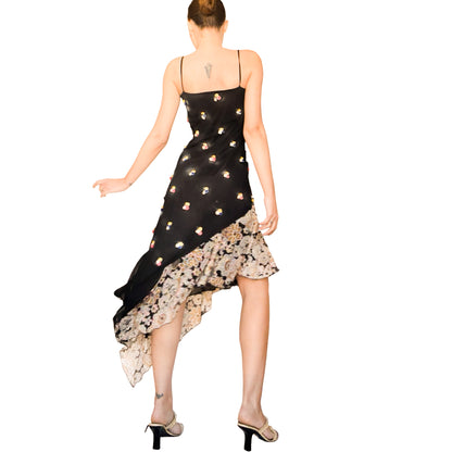 Italian Designer 90s mesh embellished dress