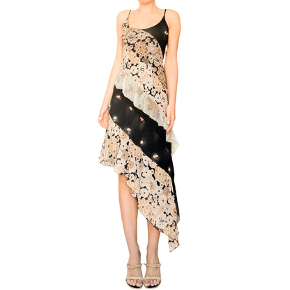 Italian Designer 90s mesh embellished dress