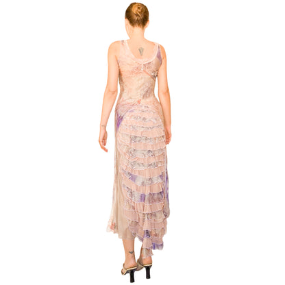 Italian Designer VTG Pompadour silk dress