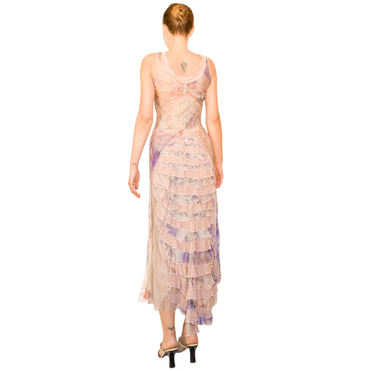 Italian Designer VTG Pompadour silk dress