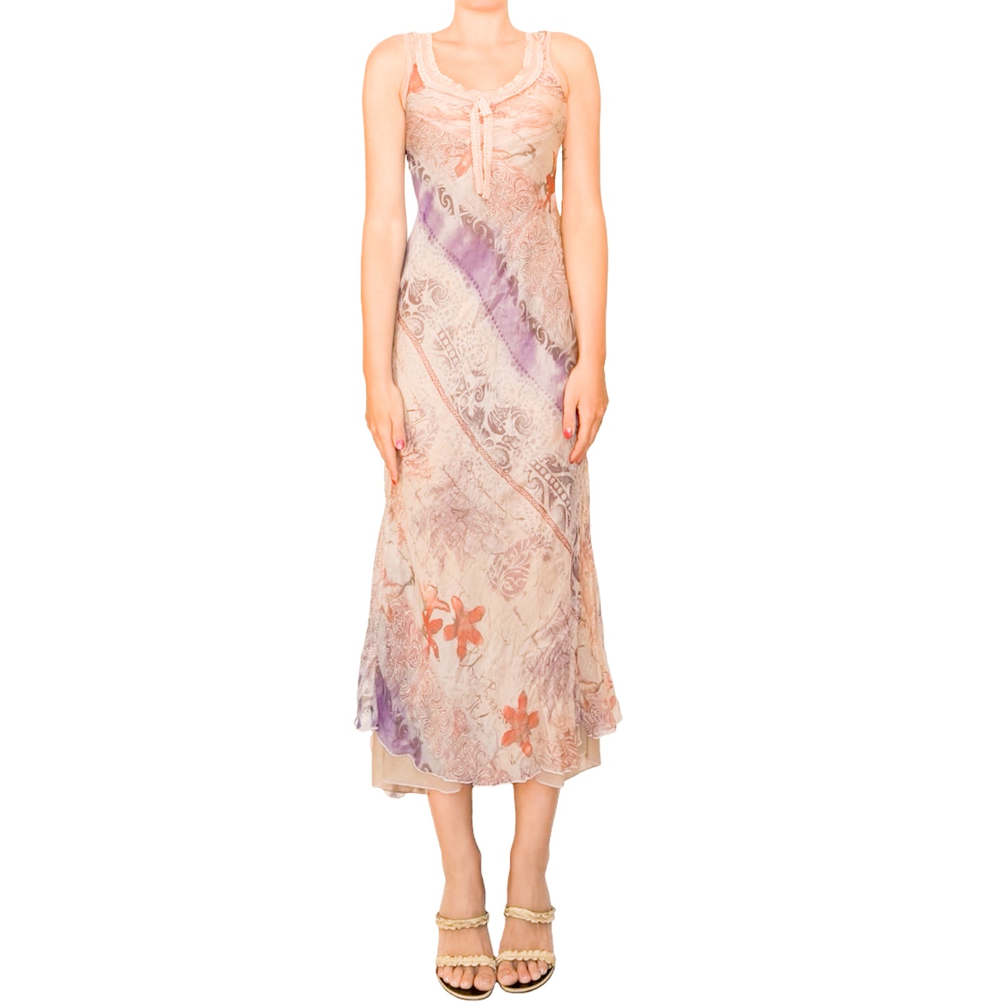 Italian Designer VTG Pompadour silk dress