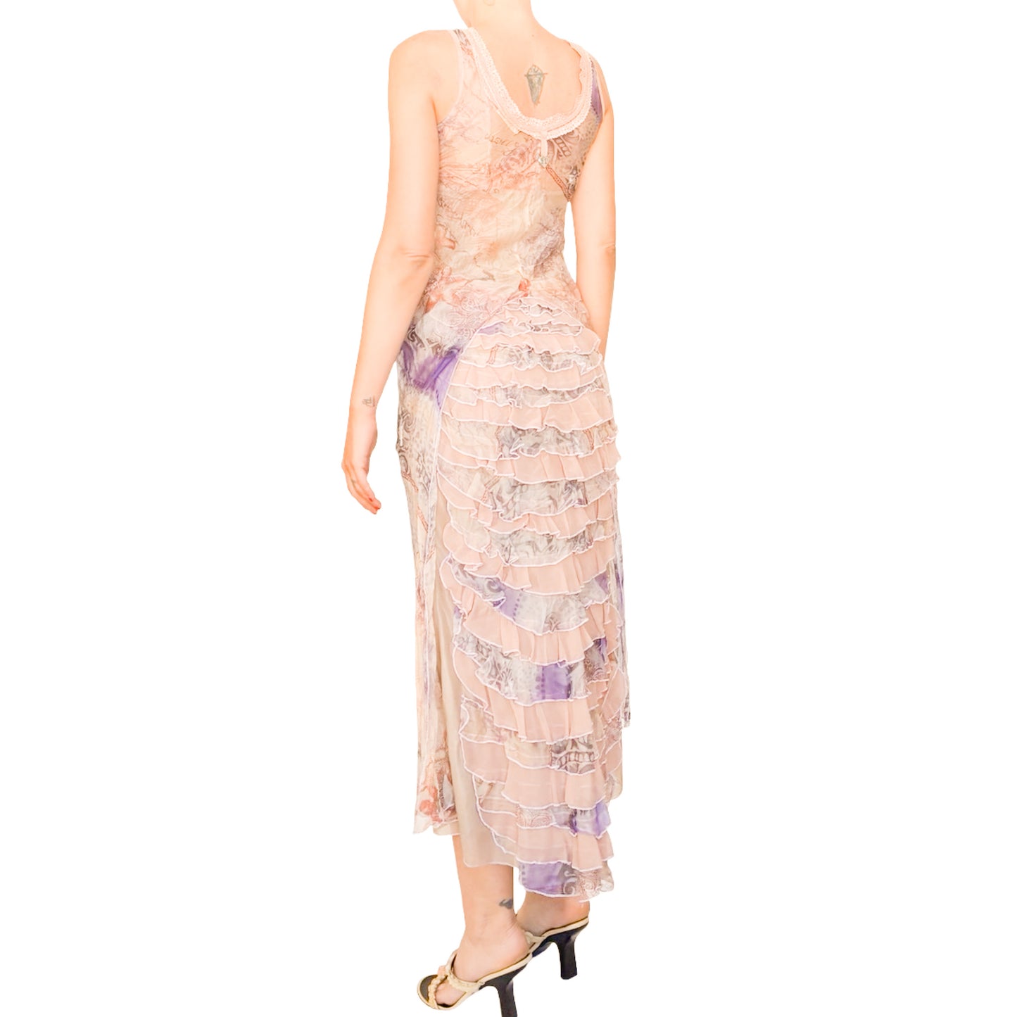 Italian Designer VTG Pompadour silk dress