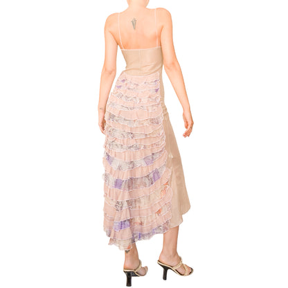 Italian Designer VTG Pompadour silk dress