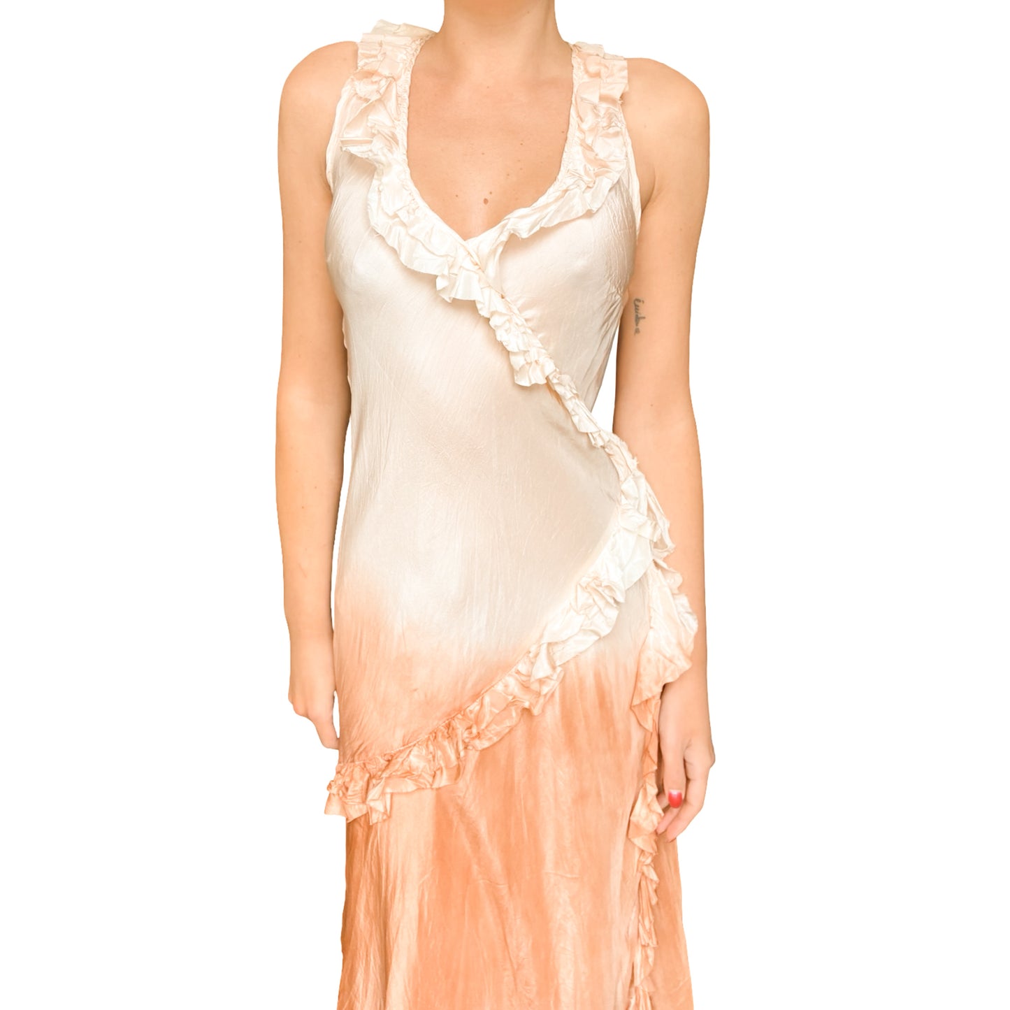 Italian VTG maxi silk ombré dress - dead stock