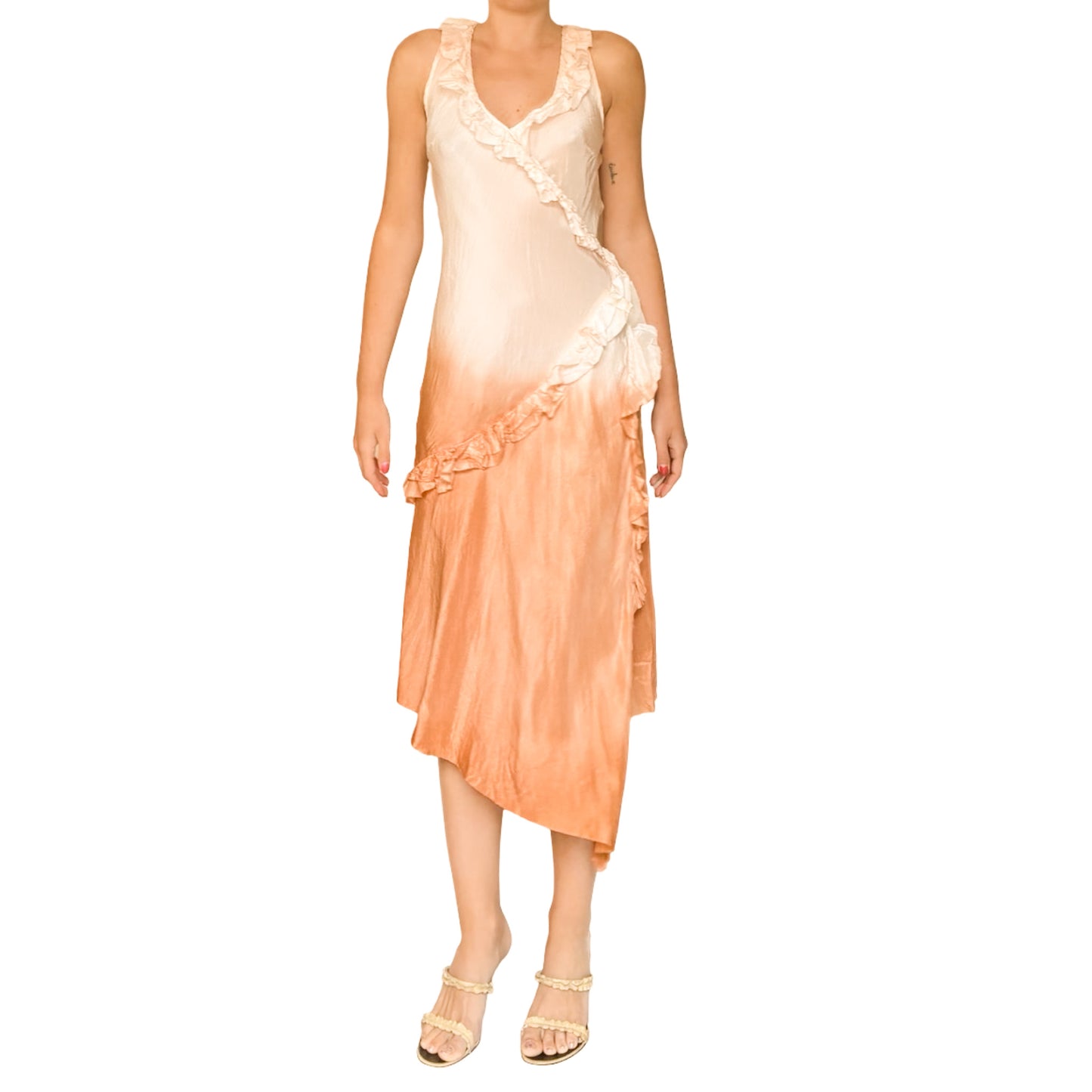 Italian VTG maxi silk ombré dress - dead stock