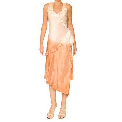 Italian VTG maxi silk ombré dress - dead stock