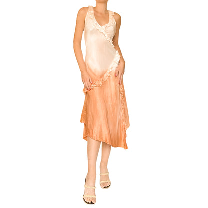 Italian VTG maxi silk ombré dress - dead stock